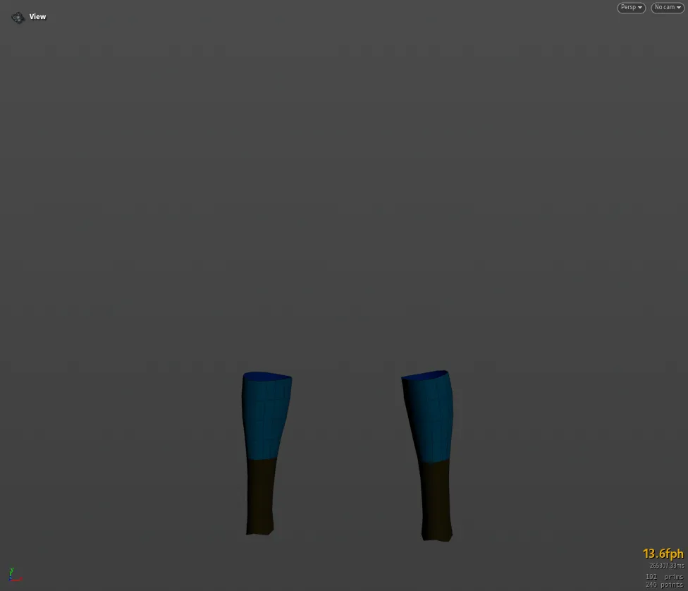 Only the lower legs and feet remain after the covered zones are stripped